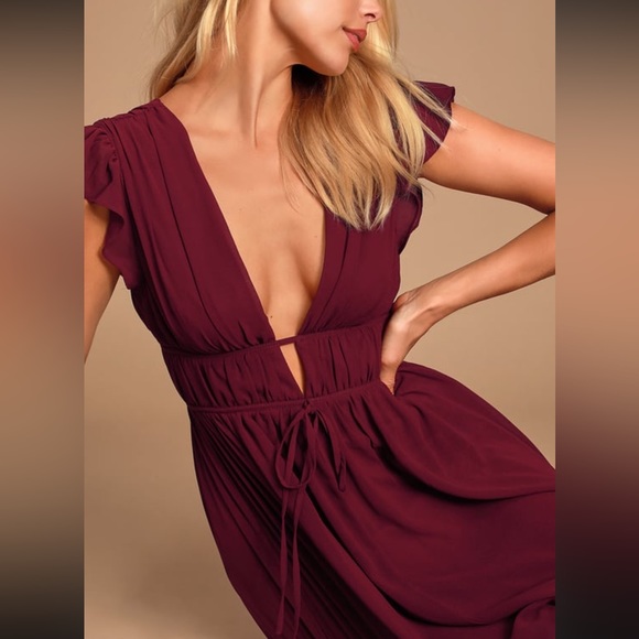 LULUS Ruffled Maxi Dress - Picture 2 of 2